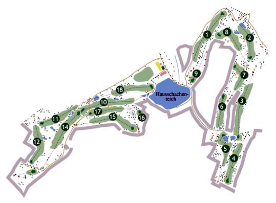 Plán hřiště Golfclub Weitra