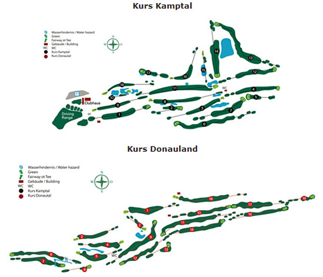 Plán hřiště Golfclub Lengenfeld