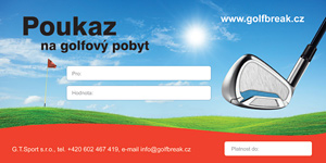 Dárkový poukaz na golfový pobyt od GolfBreak.cz